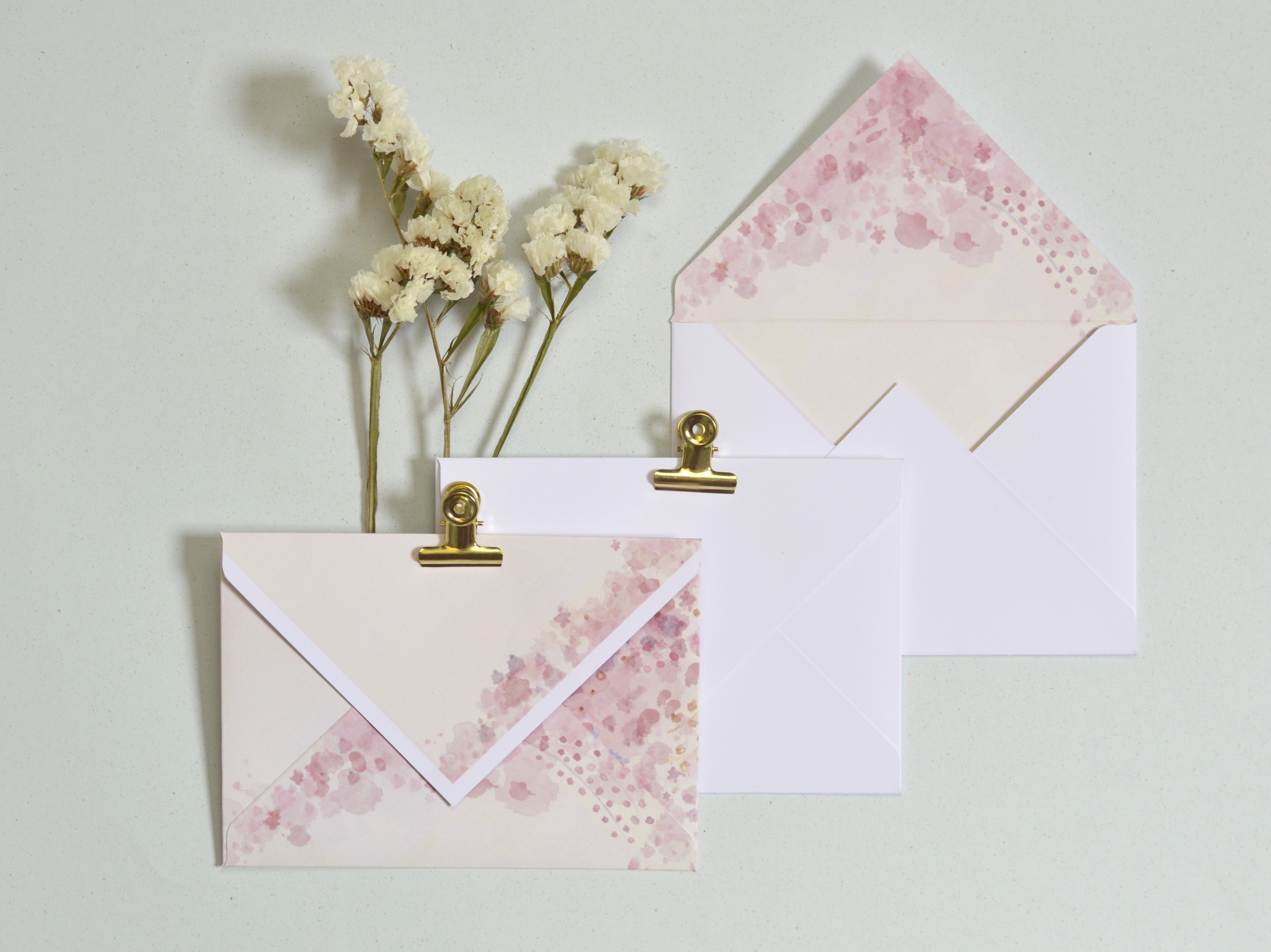 envelope floral rosa purple