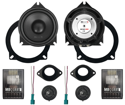QM-100CBMW MBQUART Sistema de 2 vias separadas de 10cm especifico para BMW 120w QM-100CBMW MBQUART Sistema de 2 vias separadas de 10cm especifico para BMW 120w